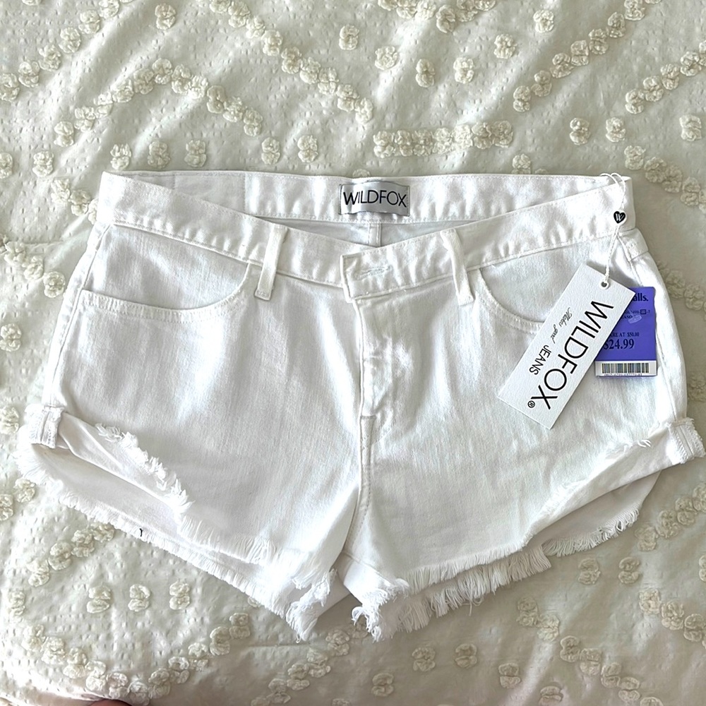 White Wildfox Cutoff Shorts